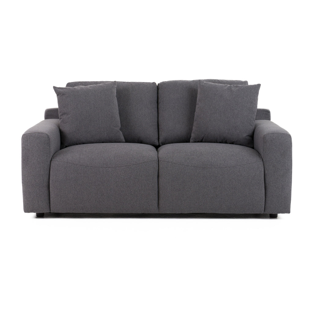 Divani Casa Gloria - Modern Grey Fabric Loveseat