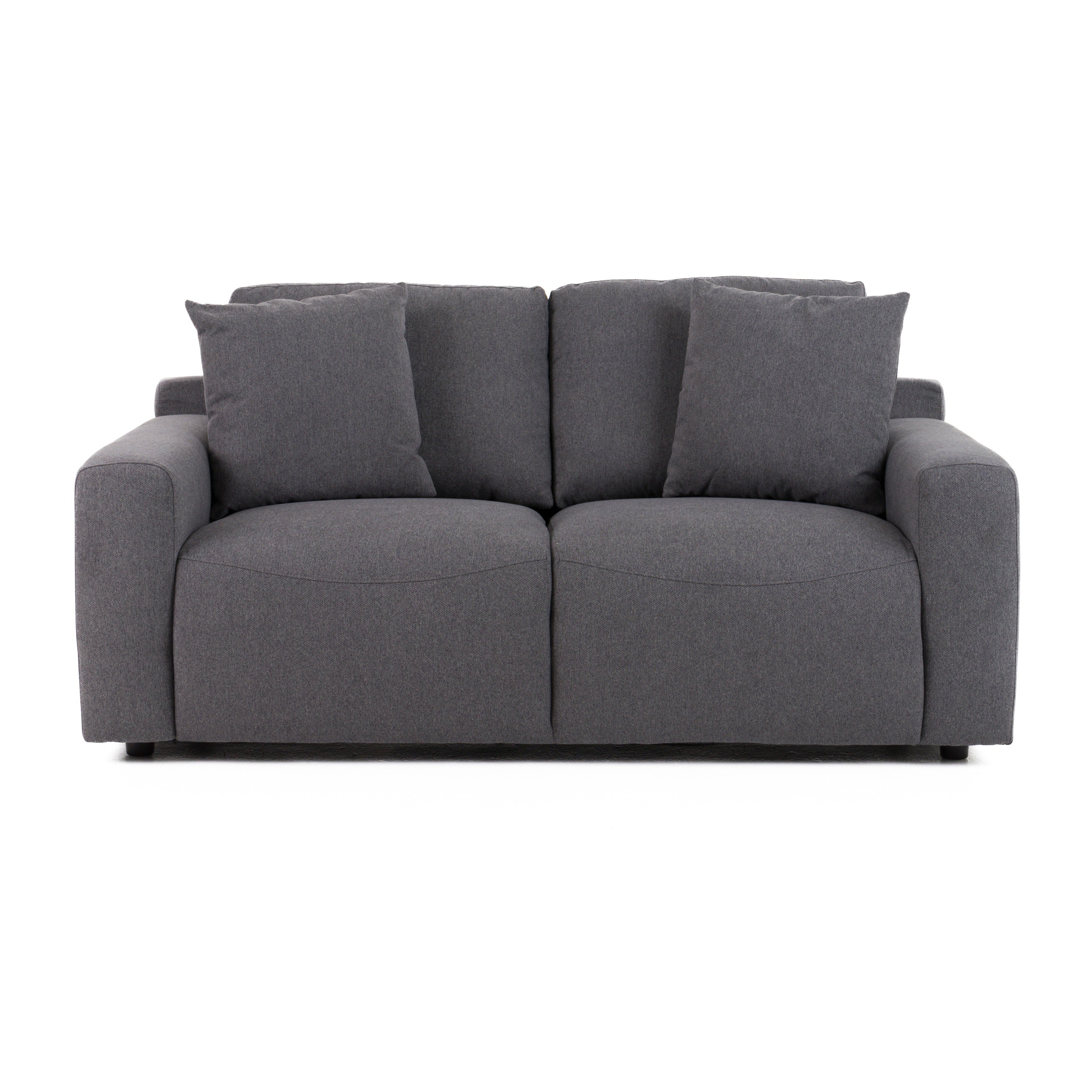 Divani Casa Gloria - Modern Grey Fabric Loveseat