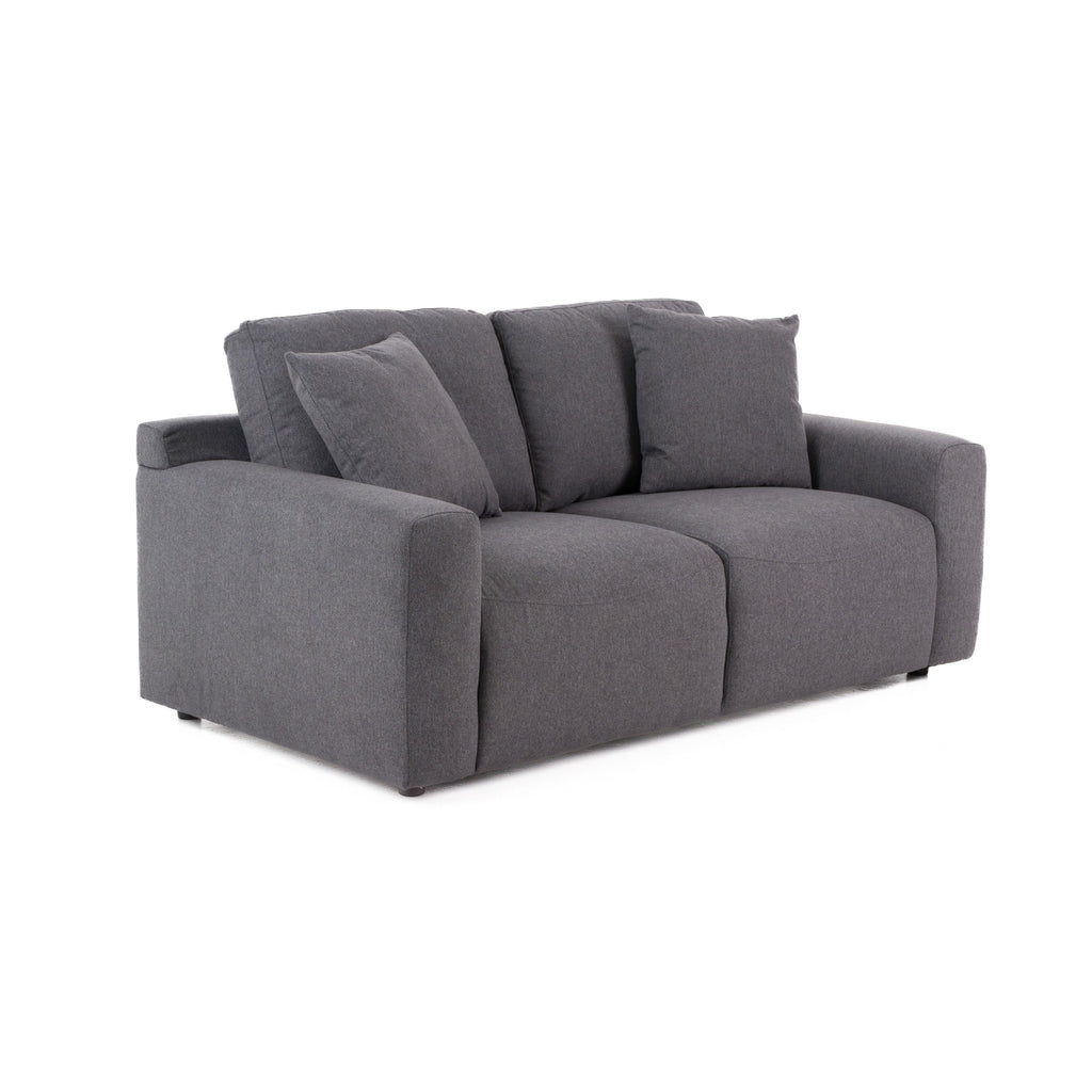 Divani Casa Gloria - Modern Grey Fabric Loveseat