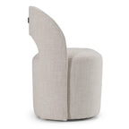 Gordon - Modern Cream Fabric Swivel Dining Chair