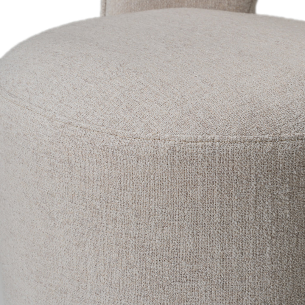 Gordon - Modern Cream Fabric Swivel Dining Chair