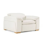 Gregory - Modern Off-White Leather Recliner Chair