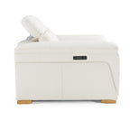 Gregory - Modern Off-White Leather Recliner Chair