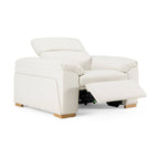 Gregory - Modern Off-White Leather Recliner Chair