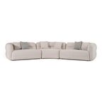 Nomad - Modern Off-White Fabric Curved Sectional Sofa