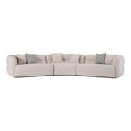 Nomad - Modern Off-White Fabric Curved Sectional Sofa