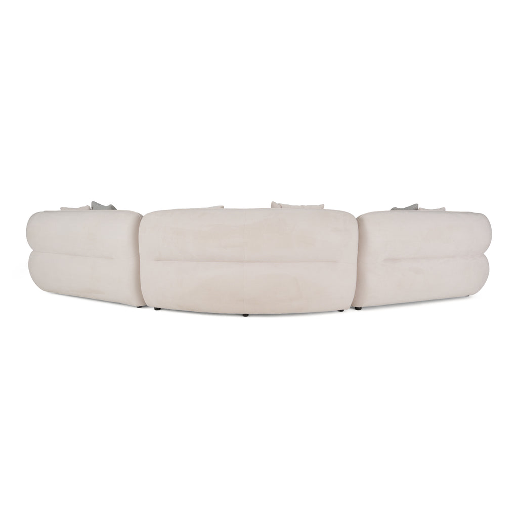 Nomad - Modern Off-White Fabric Curved Sectional Sofa