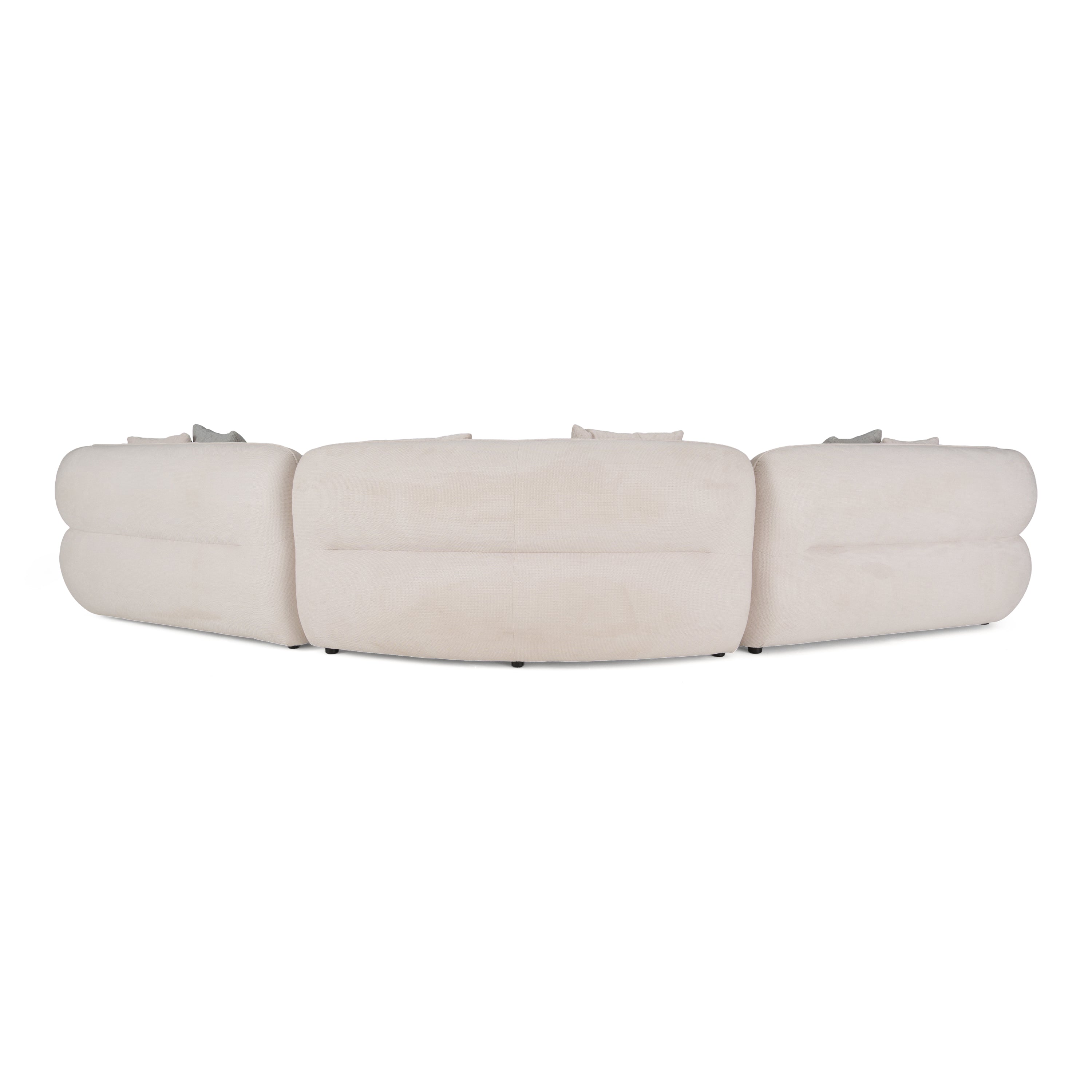 Nomad - Modern Off-White Fabric Curved Sectional Sofa