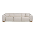 Hagerty - Modern Off-White Fabric Sofa With 2 Power Recliners