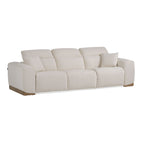Hagerty - Modern Off-White Fabric Sofa With 2 Power Recliners
