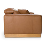 Hagerty - Modern Brown Leather Sofa with 2 Power Recliners
