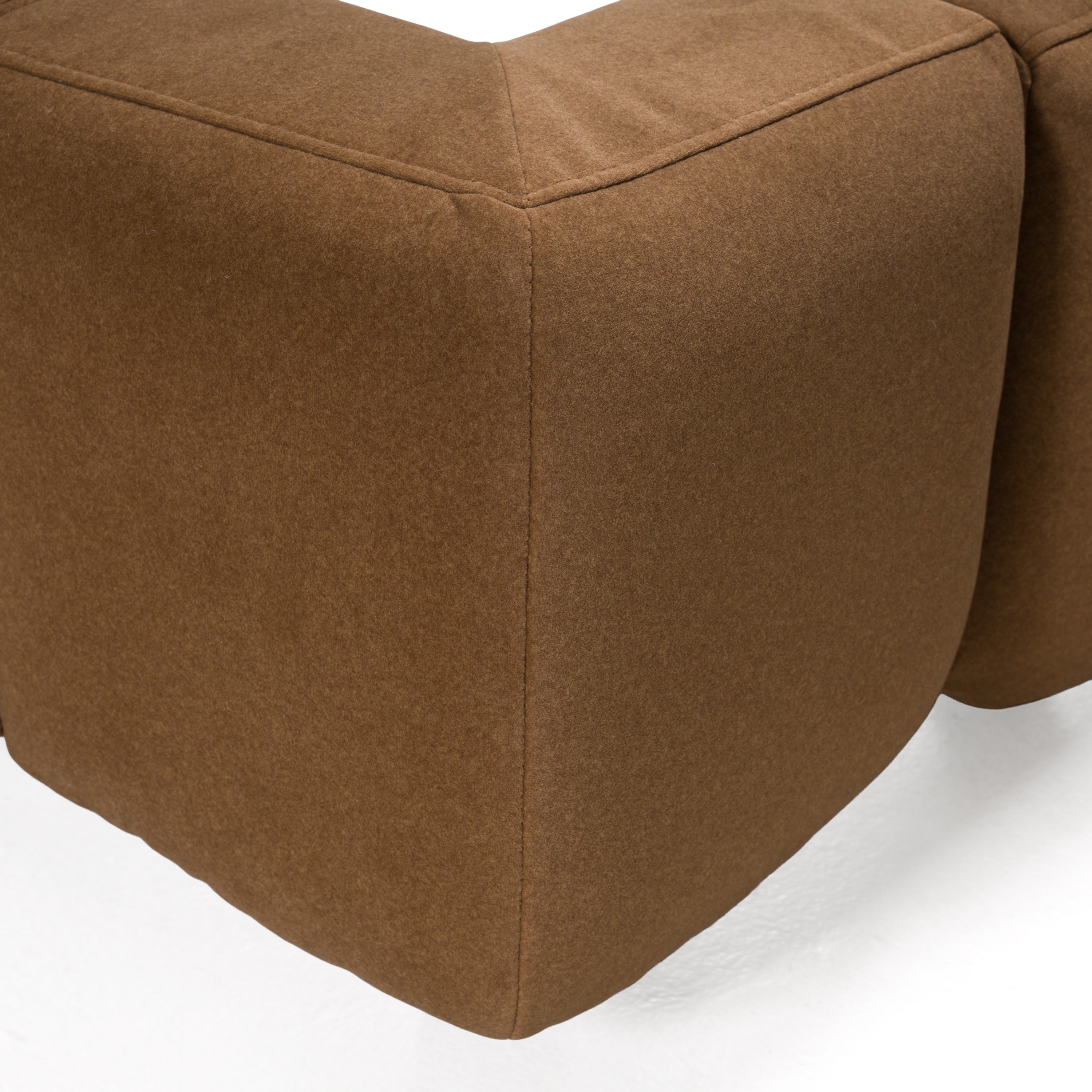 Harris - Modern Brown Fabric Bed - Modern Brown Fabric Bed