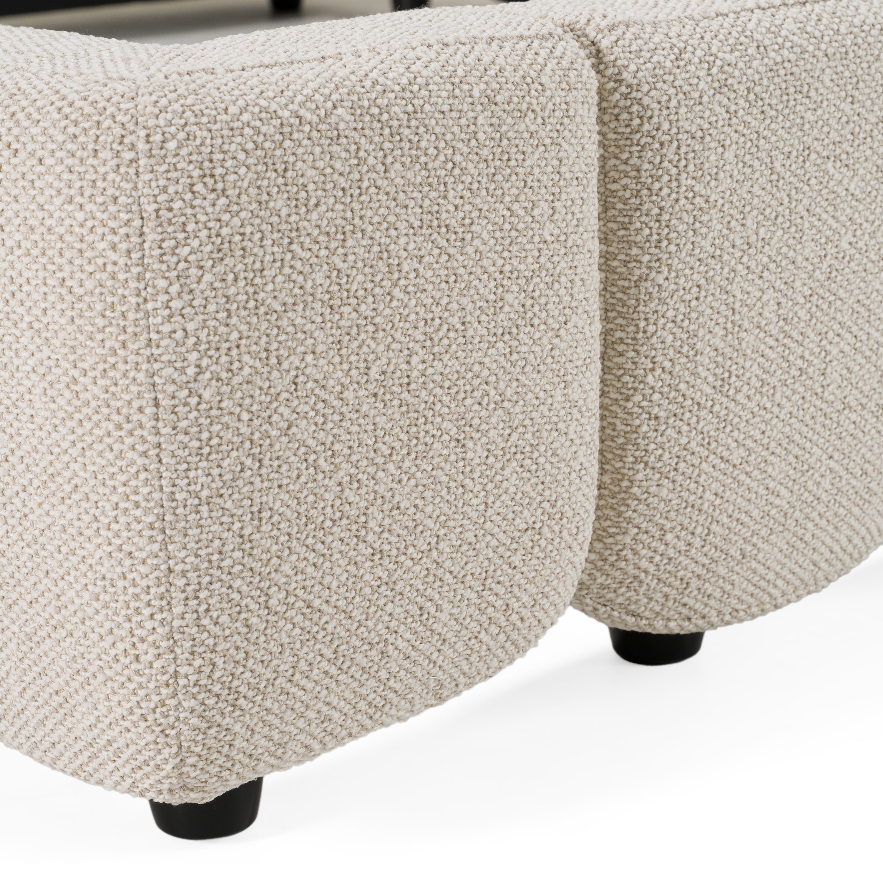 Harris - Modern Off-White Fabric Bed - Modern Off - White Fabric Bed