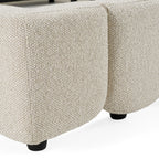 Harris - Modern Off-White Fabric Bed - Modern Off - White Fabric Bed
