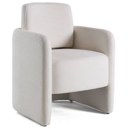 Hermosa - Modern White Fabric Dining Chair