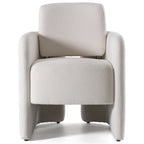 Hermosa - Modern White Fabric Dining Chair