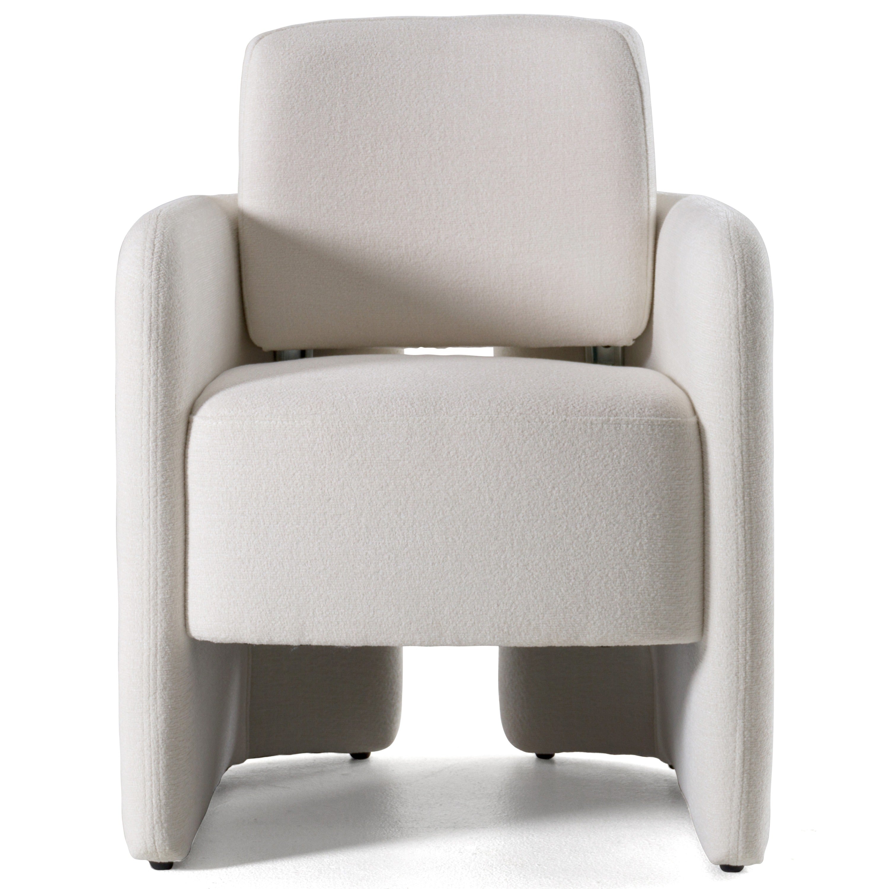 Hermosa - Modern White Fabric Dining Chair