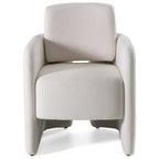 Hermosa - Modern White Fabric Dining Chair