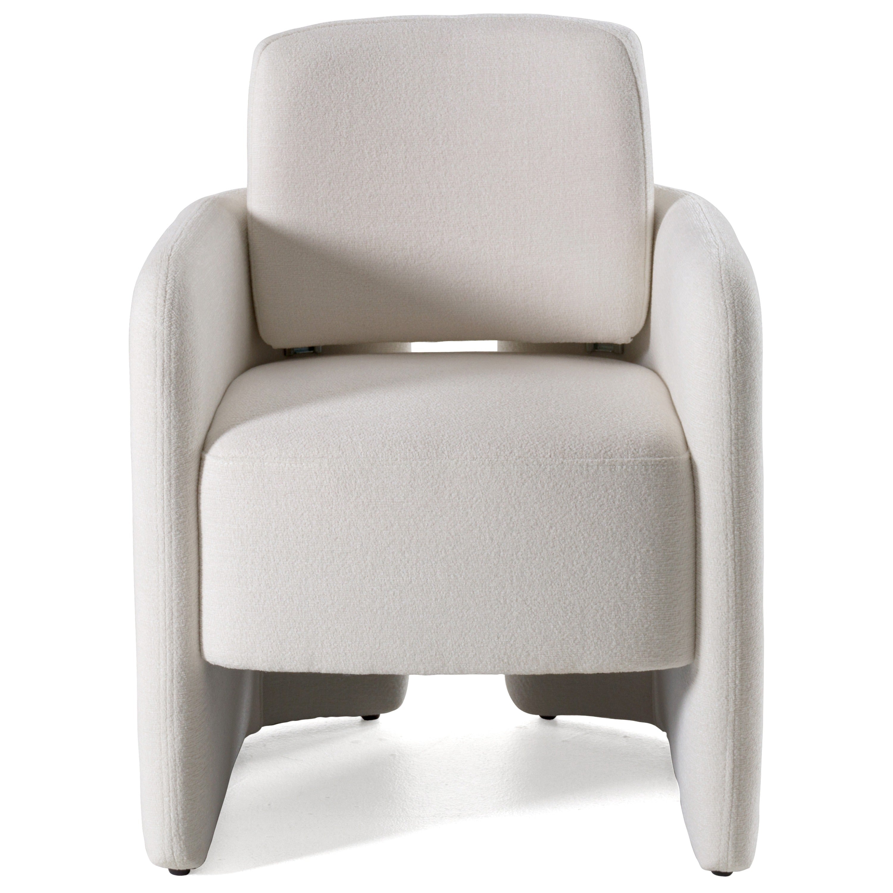 Hermosa - Modern White Fabric Dining Chair