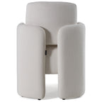 Hermosa - Modern White Fabric Dining Chair