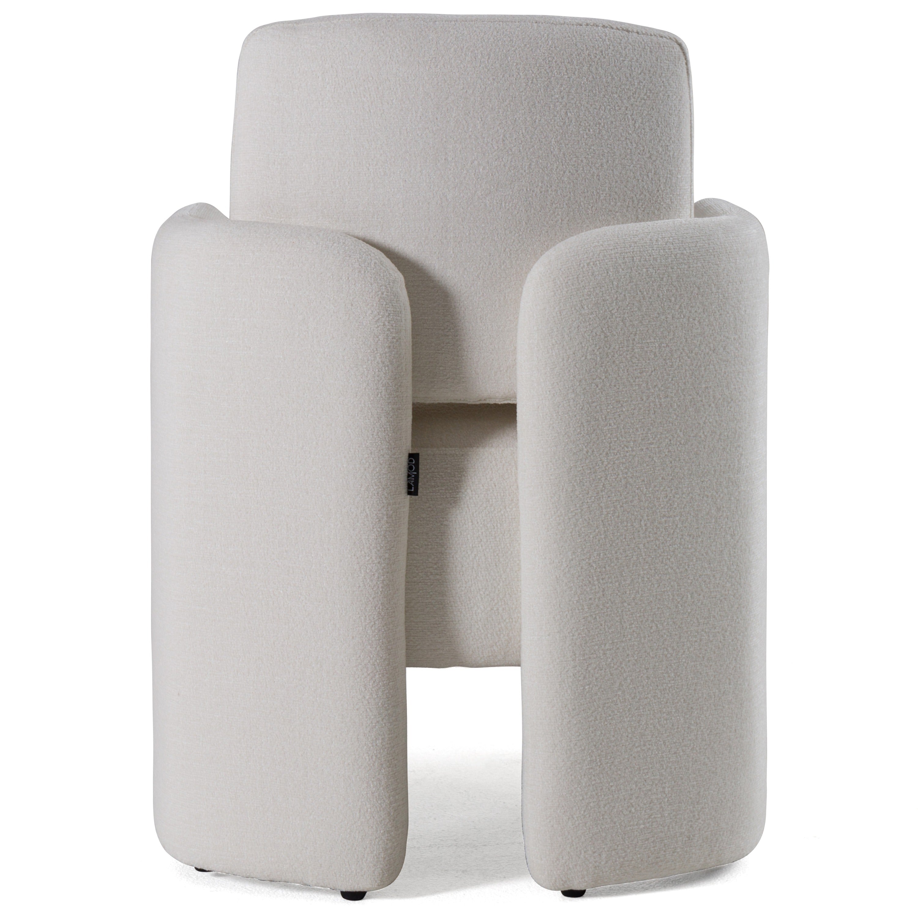 Hermosa - Modern White Fabric Dining Chair