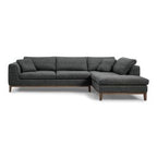 Hickman - Modern Dark Grey Fabric Right Facing Sectional Sofa