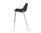 Hooper - Modern Black Eco-Leather Bar Stool (Set of 2)