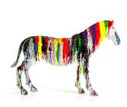 Large Rainbow Zebra Sculpture