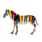 Large Rainbow Zebra Sculpture