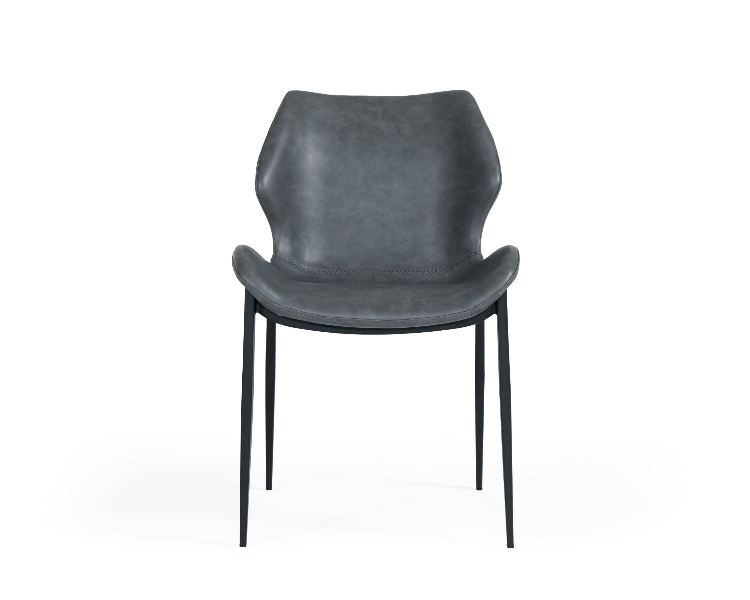 Instone - Industrial Dark Grey Eco-Leather Dining Chair (Set of 2)