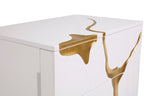 Aspen Modern White & Gold Chest