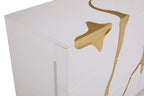 Aspen Modern Wide White and Gold Dresser