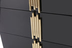 Token Modern Black & Gold Bedroom Set