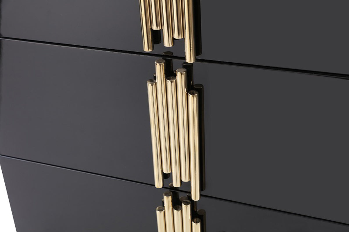 Token Modern Black & Gold Bedroom Set