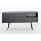 Billy Modern Black Oak & Gold Buffet