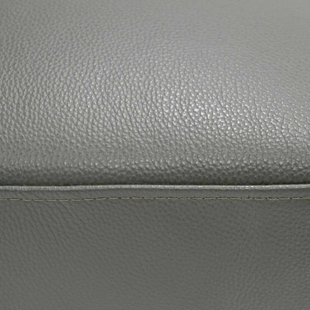 Jacoba - Modern Dark Grey Leather Rectangular Ottoman
