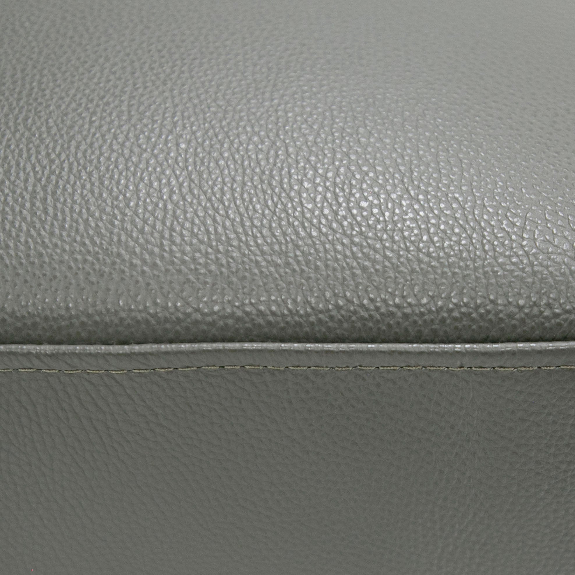 Jacoba - Modern Dark Grey Leather Rectangular Ottoman