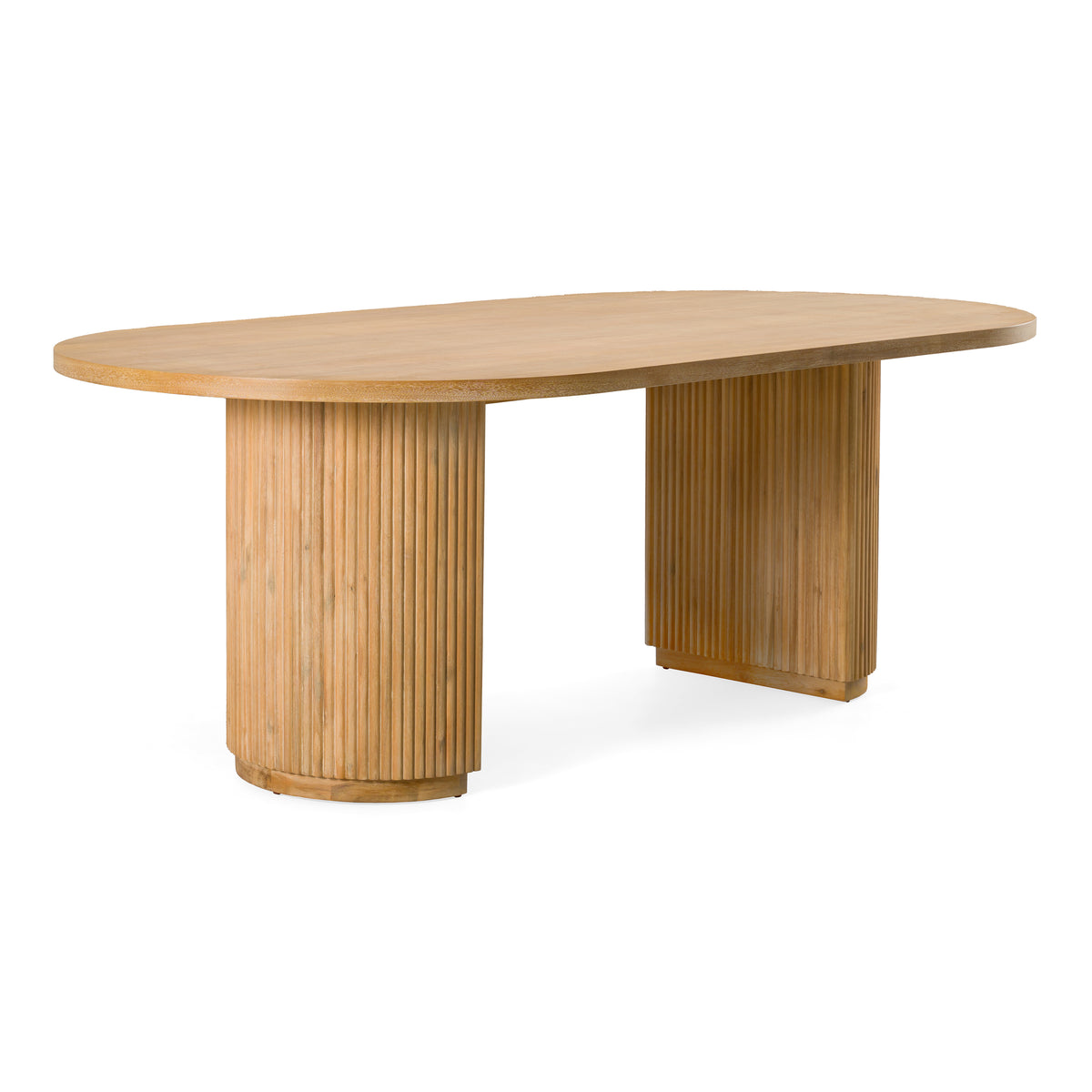 Jacobson - Modern Natural Acacia Oval Dining Table