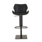 Jaffee - Industrial Black Eco-Leather Adjustable Bar Stool