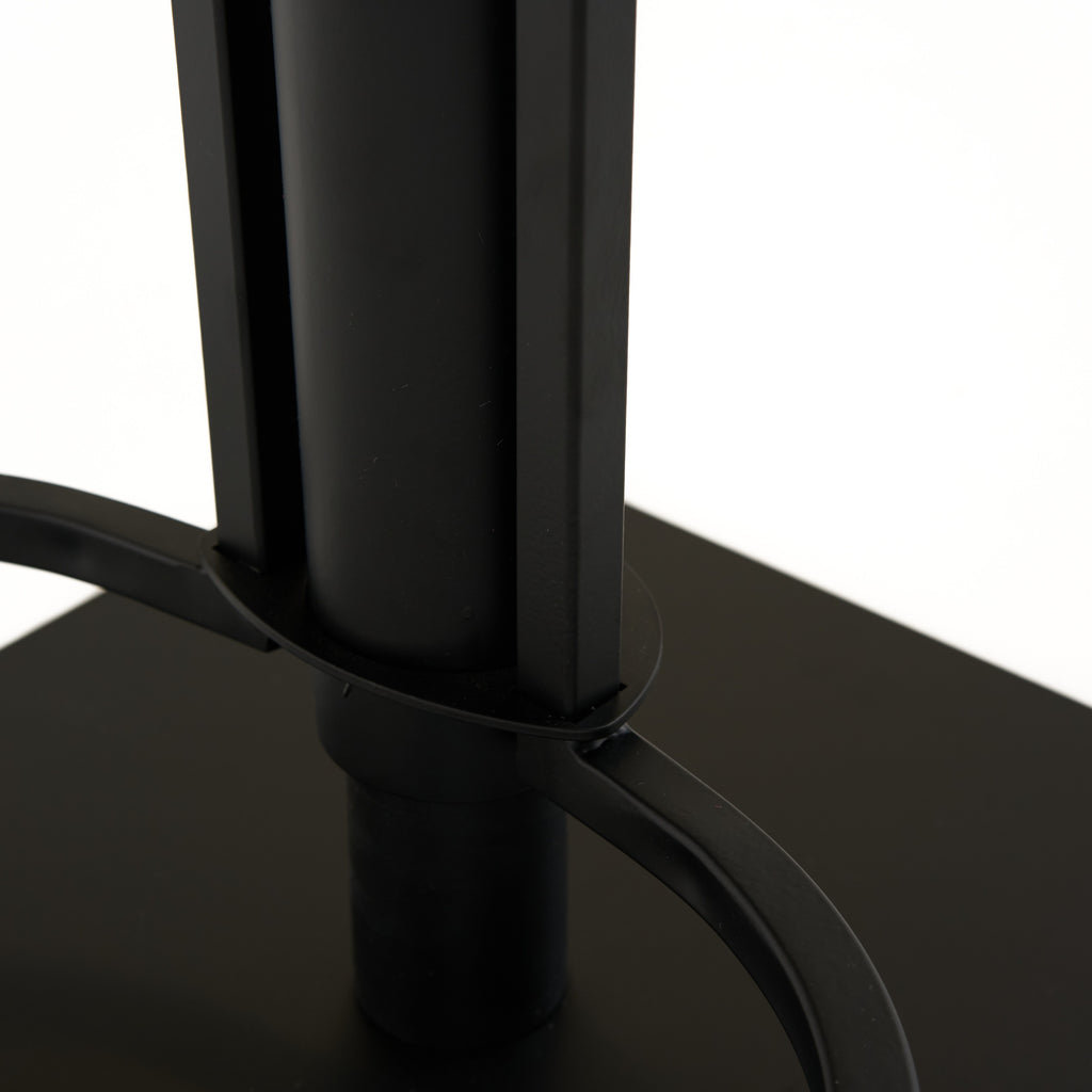 Jaffee - Industrial Black Eco-Leather Adjustable Bar Stool