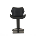 Jaffee - Industrial Black Eco-Leather Adjustable Bar Stool