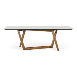 James - Contemporary Walnut & White Dining Table