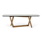 James - Contemporary Walnut & White Dining Table