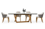 James - Contemporary Walnut & White Dining Table