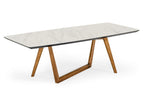 James - Contemporary Walnut & White Dining Table