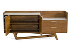 James - Contemporary Walnut & White Buffet