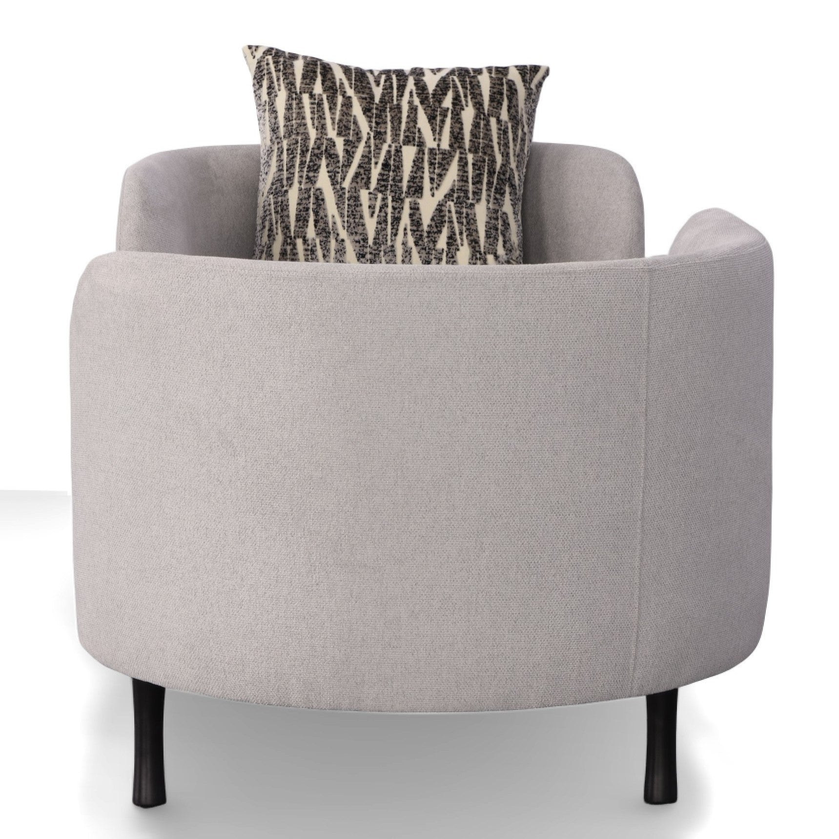 Jamie - Glam Light Grey Fabric Two Seater Chaise