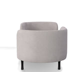 Jamie - Glam Light Grey Fabric Two Seater Chaise