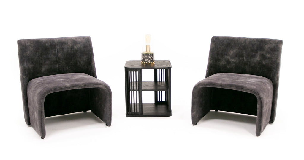 Modern Jarvis Accent Dark Grey Fabric Chair