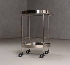 Jeeves - Modern Stainless Steel + Mirror Rolling Cart